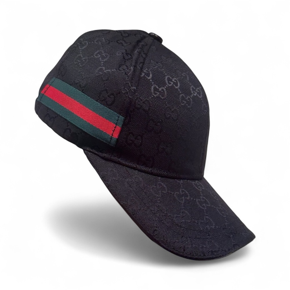 Black Cap with Red and Green Stripe (Brand New, Never used)
